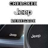 4pcs/set Jeep Cherokee Renegade Metal Car Stereo Sticker Auto Audio Emblem Decal