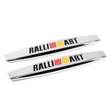 2pcs Mitsubishi Metal Car Fender Side Badge Decal Rear Emblem Sticker