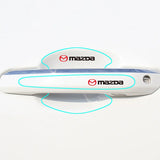 8pcs Mazda Car Door Handle Bowl Wrist Transparent Protector Anti-collision Decal