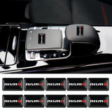 10pcs Nissan Nismo Epoxy Car Armrest Button Sticker