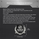 Buick Metal Carbon Fiber Car Rear Sticker Shield Trunk Emblem Badge Decal