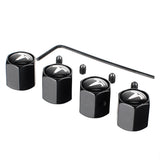 4pcs/set Tesla Anti-Theft Car Air Valve Stem Cap Auto Tyre Valve Covers