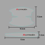 8pcs Citroen Car Door Handle Bowl Wrist Transparent Protector Anti-collision Decal