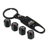 4pcs/set Honda Mugen Logo Car Air Valve Stem Cap Auto Tyre Valve Covers with Keychain