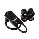4pcs/set Ford Mustang Car Air Valve Stem Cap Auto Tyre Valve Covers with Keychain