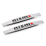 2pcs Nissan Nismo GTR Metal Car Fender Side Badge Decal Rear Emblem Sticker