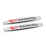 2pcs Daihatsu Metal Car Fender Side Badge Decal Rear Emblem Sticker