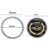 MINI Cooper Carbon Fiber Car Engine One-click Start Stop Button Cover Sticker
