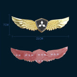 Mitsubishi Metal Wings Car Front Sticker Emblem Badge Decal
