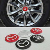 4pcs/set 56mm Mazda MS Mazdaspeed Car Wheel Center Hub Sticker Decal