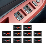 10pcs Chevrolet Corvette Epoxy Car Armrest Button Sticker