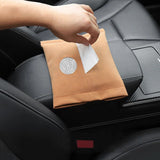 Opel Suede Car Seat Back Tissue Box Napkin Holder Storage Bag