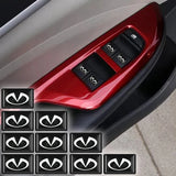 10pcs Infiniti Epoxy Car Armrest Button Sticker
