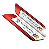2pcs Mazda MS Mazdaspeed Logo Metal Car Side Sticker Emblem Badge Decal Auto Body Decoration