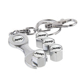 4pcs/set Jeep Logo Car Air Valve Stem Cap Auto Tyre Valve Covers with Wrench