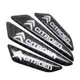 4pcs/set Citroen Carbon Fiber Car Door Anti-Scratch Sticker Door Side Protection Bumper Strips