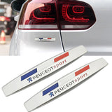 2pcs Peugeot Metal Car Fender Side Badge Decal Rear Emblem Sticker