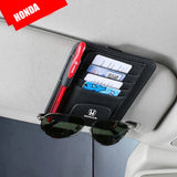 Car Styling Sun Visor Sunglasses Storage for Accord CRV Jazz Pilot Civic City Odyssey Crosstour HRV  Card Case Decoration