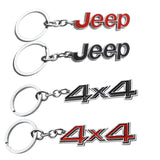 Jeep 4x4 4WD Logo Metal Car Key Rings Keychain Pendant