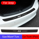 Jeep Carbon Fiber Car Door Threshold Scratch Proof Sticker Decal