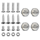 4pcs/set Jaguar Logo Stainless Steel Car License Plate Bolts