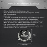 Acura Metal Carbon Fiber Car Rear Sticker Shield Trunk Emblem Badge Decal