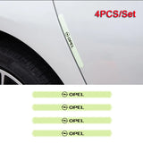 4pcs Opel Luminous Car Door Bumper Strip Anti-collision Protection Sticker