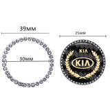 KIA Carbon Fiber Car Engine One-click Start Stop Button Cover Sticker