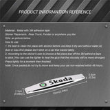 2pcs Skoda Metal Car Fender Side Badge Decal Rear Emblem Sticker