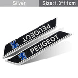 2pcs Peugeot Car Fender Side Stickers Trunk Anti-scratch Decal