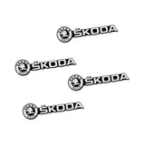 4pcs/set Skoda Fabia Superb Metal Car Stereo Sticker Auto Audio Emblem Decal
