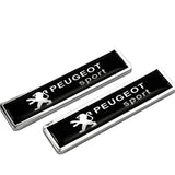 2pcs/set Peugeot Logo Metal Car Side Sticker Auto Emblem Badge