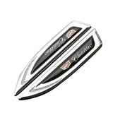 2pcs Cadillac V Logo Metal Car Side Fender Emblem Sticker Decal