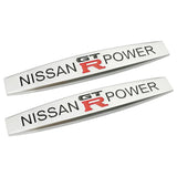 2pcs Nissan Nismo GTR Metal Car Fender Side Badge Decal Rear Emblem Sticker