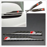 Audi Sline Carbon Fiber Rearview Mirror Car Stickers Emblem Decal