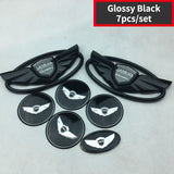 7pcs Hyundai GENESIS ABS Car Front Emblem Rear Badge Steering Wheel Sticker Wheel Center Hub Sticker