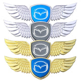 Mazda Logo Metal Wings Car Front Hood Bonnet Center Sticker Emblem