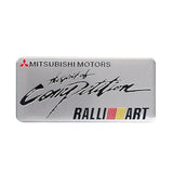 Mitsubishi Ralliart Logo Aluminum Alloy Car Sticker Nameplate Emblem Badge Decal