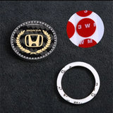Honda Carbon Fiber Car Engine One-click Start Stop Button Cover Sticker