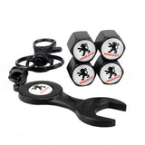 4pcs/set Peugeot Logo Car Air Valve Stem Cap Auto Tyre Valve Covers with Wrench