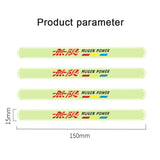 4pcs Honda Mugen Luminous Car Door Bumper Strip Anti-collision Protection Sticker