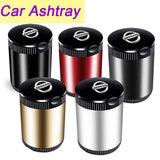 Nissan Metal Car Ash Tray Auto Ashtray Cigarette Holder Box with LED Light