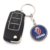 SAAB Metal Car Keychain Key Ring Pendent