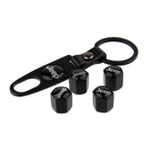 4pcs/set Jeep Car Air Valve Stem Cap Auto Tyre Valve Covers with Keychain
