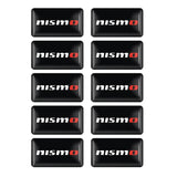 10pcs Nissan Nismo Epoxy Car Armrest Button Sticker