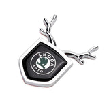 Skoda ABS Deer Car Rear Sticker Shield Trunk Emblem Badge Decal