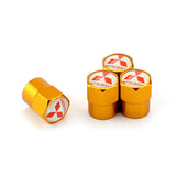 4pcs/set Mitsubishi Ralliart Car Air Valve Stem Cap Auto Tyre Valve Covers