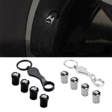 4pcs/set Hyundai Logo Car Air Valve Stem Caps Auto Tyre Valve Covers with Wrench