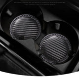 2pcs/set Hyundai Carbon Fiber Car Water Coaster Non-slip Mat