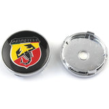 4pcs/set 60mm Abarth Fiat ABS Car Wheel Hub Center Caps Covers